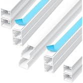 Romon Adhesive Cable Ducts, Cable Organizer, for Hiding Power Cords, Speaker Cables or TV Cables in Home or Office (10mm*10mm