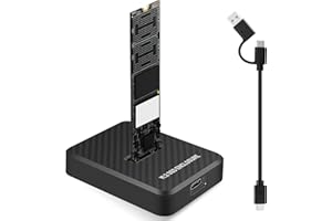 WVOILLTY SSD Docking Station, USB 3.2 Gen 2 10 Gbps M.2 NVMe & SATA Docking Station, NVMe & NGFF SSD Hard Drive Adapter per 2230, 2242, 2260, 2280 SSD