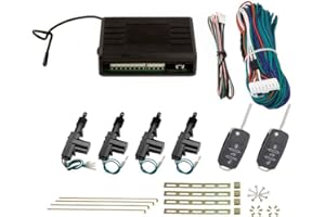 SLPRO Zentralverriegelung Komplett Set, 4-türig, incl. 2 Klappschlüssel mit Funk, 4 Stellmotoren