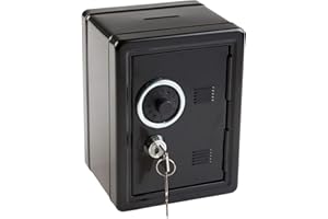 Idena 50034 - Coffre-fort économique, 120 x 105 x 160 mm, noir, 1 pièce