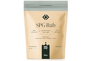 BBQ KING SPICES ARE ALWAYS THE SECRET BBQ KING - S.P.G. Rub Confezione da 250 Gr, Salt Pepper Garlic Dry Rub Bbq Ideale per Barbecue e Grill, Set Spezie Cucina 100% Made in Italy, Miscela di Spezie a Base di Sale, Pepe ed Aglio