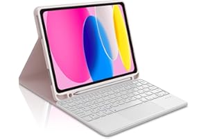 Occtingkind, Tastiera per iPad A16 2025 e iPad 10 Gen 2022, Custodia con Tastiera per iPad10.9/11", Cover Touchpad Magnetica Staccabile Bluetooth Keyboard, Italiano Layout, USB C, Rosa
