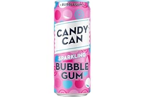 Candy Can, Bubblegum, Fizzy Drink, Nostalgic American Soda Flavours, Sparkling Pop Single Can (1 x 330ml)