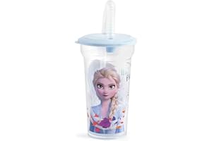 Lulabi Disney Frozen Bicchiere in Polistirene, con Cannuccia, 40Cl