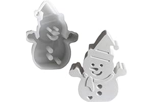 ‎ALEFBET ALEFBET Silikonformen Gießformen, Silikonform Weihnachten, DIY Silikonformen Gießform, Gipsformen zum Gießen, Epoxidharz Formen（Weihnachten Schneemann）