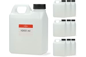 Octopus 10x 1000 ml Kanister, 1 Liter Wasserkanister Camping, Leere Plastikkanister für Lebensmittel, Öle oder Chemikalien, Kunststoffkanister aus HDPE-Kunststoff