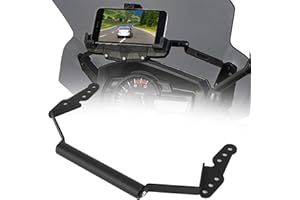 HAOWECIB Staffa di navigazione, supporto per telefono moto nero per Suzuki V ‑ Strom Dl1000 2014-2019 e Suzuki V-Strom Dl650 2017-2020