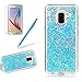 Produktbild Girlyard Silikon Glitzer Hülle für Galaxy A8 2018, Luxus Variable Farbe Pailletten Muster Shinning Case Weiche TPU Bling Backcover Ultra Dünn Flexibel Rubber Etui und Anti Rutsch Kratzfeste Schutzhülle für Samsung Galaxy A8 (2018)/ A5 (2018) - Blau