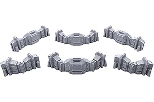 EnderToys Connecting Barricade Wall Set, Terrain Scenery for Tabletop 28mm Miniatures Wargame, 3D Printed and Paintable