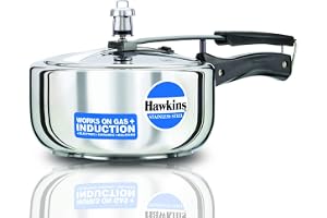 Hawkins Stainless Steel Induction Compatible Base Pressure Cooker, 3 Litres, Silver