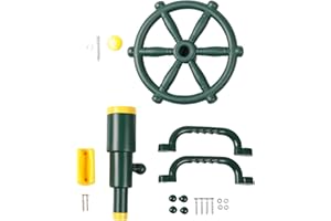 JT2D Playground Accessories Kit for Kids Outdoor Playset Kids Pirate Telescope, Steering Wheel, Playground Equipment- Backyard