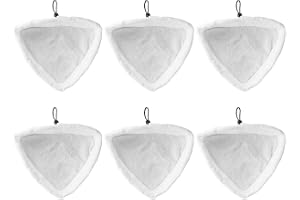 WANGCL Förpackning med 6 ångmoppkuddar, för X5 H2O h20 S302 S001 mikrofiber ångmoppdynor tvättbara ersättningsdynor kompatibl