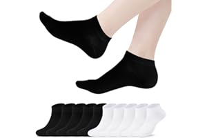 TANGCHAO Chaussettes Homme Femme 10 Paires Chaussettes de Sport Basses Coton Running Courtes Chaussettest