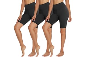 TNNZEET 3er Pack Radlerhose Damen High Waist Shorts Kurze Sporthose Blickdicht Sommer Leggings Unter Kleider für Sport Yoga