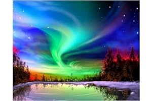 CENTS MATTER DIY 5D Diamond Art Painting Kits Full Drill, Crystal Rhinestone Embroidery Cross Stitch Craft Painting Pictures for Adults Kids, Canvas Aurora Painting by Numbers for Home Wall Decor - 30x40cm