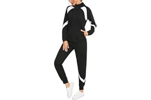 Terecey Womens Tracksuit Full Set 2 Piece Long Sleeve Zip Up Sweatshirt and Drawstring Baggy Jogger Pants Workout Sportswear Outfits Casual Sweatsuits