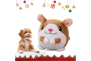 Genérico Juguete Peluche Activo para Mascotas, Juguete Interactivo para Perros con Pelota Chirría, Juguete Peluche con Pelota Rebota Mascotas, Masc otas (Hamster)
