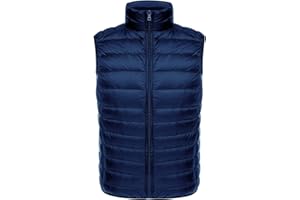 PENGNIAO Chaleco Plumas Ligero Hombre Chaleco Plumifero Ligeros Hombre Chalecos Acolchado Caballero Abrigo Plumon Sin Manga Hombre Ultraligero Tallas Grandes Casual Invierno Chalequillo Plegable Portátil