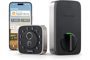 ULTRALOQ - Fingerprint Smart Lock, Works with Apple HomeKit, Built-in WiFi Entry Door Lock, Voice Control with Siri, Alexa, Google, Smart WiFi Deadbolt,