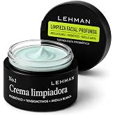 Lehman Men's Facial Cleansing Cream with White Clay and Prebiotics 50 ml | Deep Face Cleansing for Combination Oily and Sensi