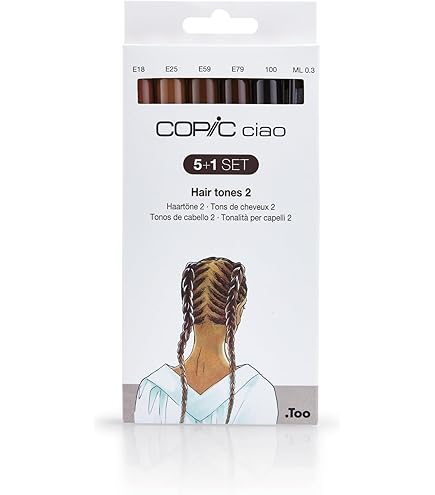 COPIC Ciao Marker 5 1 Set Manga 3, 5 allround layout markers op alcoholbasis met een medium breedte en een penseelpunt, incl. 1 Multiliner 0 ,3 mm COPIC Ciao Marker 5 1 Set Manga 3, 5 allround layout markers op alcoholbasis met een medium breedte en een penseelpunt, incl. 1 Multiliner 0 ,3 mm