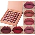 Azonee 6 Pcs Matte Liquid Lipstick Makeup Set, Matte liquid Long-Lasting Wear Non-Stick Cup Not Fade Waterproof Lip Gloss