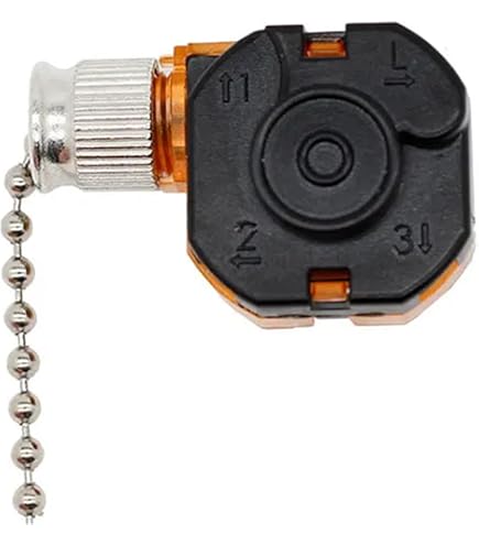 Ciciglow 4 Pièces Interrupteur à Tirette Universel, 250 V 125 V Ventilateur De Plafond Lampe Interrupteur à Chaîne De Traction Interrupteur De Cordon De Chaîne De Traction De Remplacement
