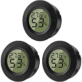 ZHITING Hygrometer Thermometer Mini Digital Temperature and Humidity Meter Round Humidity Meter for Indoors, Greenhouses, Ter