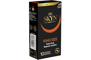 Manix SKYN Large 10 Preservativi Senza Lattice in Poliisoprene da 56 mm di Larghezza Adatti anche per Uomini di Taglia Più Grande – Inodori