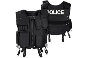 ‎BLACK SNAKE Black Snake® SWAT Einsatzweste Taktische Weste schwarz Paintball Softair Gotscha Brustschutz