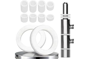 STURIZ 70 Stück Fitschenringe Set Zimmertüren Tür Unterlegscheiben 1mm 35 Pcs & 2mm 35 Pcs Kunststoff Türscharnier Zimmertür Türheber 10,2 mmx15mm Tür Ringe Erhöhung Distanzringe Türunterlegscheiben Türringe