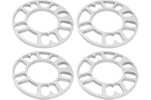 Hapivida 5mm/10mm Wheel Spacers, Thickness Universal Aluminum Shims Hubcentric Spacer for 4/5 Stud Wheel 3.1in ID 5.9in OD (4pcs 10mm)
