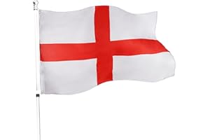 I LOVE FANCY DRESS LTD Bandiera Dell'Inghilterra San Giorgio Decorazione per Travestimenti x2 – Bandiera Inglese Grande con Occhielli Circa 10m x 6m – Calcio, Rugby – Eventi Sportivi e celebrazioni