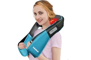 FOFUTFOCIS Neck Massager, Shiatsu Back and Shoulder Massagers with Heat, 3D Deep Tissue Kneading Electric Massager for Calf Foot Full Body Muscle Pain Relief, Massage at Home Office, Gift for Mum Dad Friends