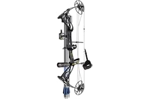 WOLFMAN Archery Dragon X8 RTH Compound Bow Package for Adults and Teens,18”-31” Draw Length,0-60 Lbs Draw Weight,up to IBO 310 fps,No Bow Press Needed,Limbs Made in USA