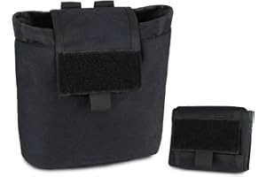 WYNEX Molle Dump Pouch Tattico, Mag Dump Pouch Sacchetto di Recupero Caricatore Pieghevole Roll-Up Magazine Garbage Bag Coulisse