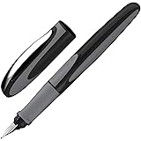 Schneider Ray - Stylo-plume pour gauchers - Cartouche d'encre standard bleu roi incluse - onyx