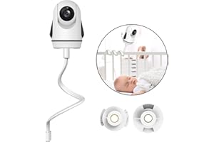 Lonnky Soporte para monitor de bebé, compatibilidad con tornillos de 1/4 pulgadas, compatible con HelloBaby, Babystar, Vtech, Nanit, Motorola, estabilidad segura, flexibilidad ajustable, construcción