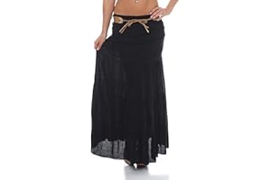 MALITO MORE THAN FASHION Malito Gonna con Cintura Estate Tratto Maxi A-Linea 1116 Donna Taglia Unica