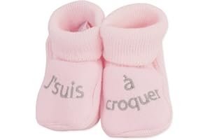 Kinousses - par de patucos para bebé rosa rosa Talla:0-1 meses