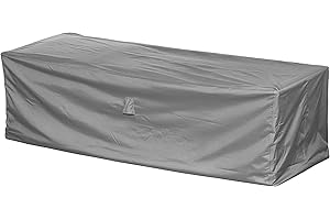 MEHR GARTEN Funda protectora para sofá esquinero de jardín | 220 x 90 x 80 cm | Poliéster tejido Oxford 600D, color: gris