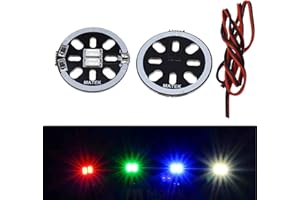 RELAND SUN 2pcs/lot LED X2/5V Motor Mount light for 1806 2204 2206 Multicopters Red Blue Green White F19239/42 Board Module W/Cable (red)