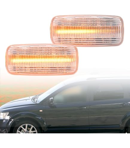 NSLUMO 2 Indicatori Di Direzione Laterali A LED Dinamici Sequenziali Ambrati, Lenti Fumé, Compatibili Con Land Rover Discovery 3/4, Freelander 2, Range Rover Sport 2005-2013. Sostituisce XFC500040.