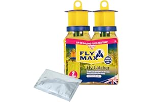 THE BUZZ 2 unidades Dicoal STV336 Trampa Exterior Anti Moscas con Cebo, Amarillo 15.5x7.6x23.5 cm