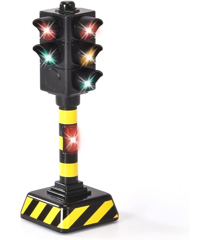 Siku 5597 Verkeerslichten Met Verkeersborden – 2 Lichten + 8 Borden, Kunststof, Met Drukknop Voor Kleurwissel