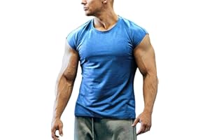 shownicer Debardeur Homme T-Shirt sans Manches Maillot Sport Musculation Tank Top Sleeveless T-Shirt Top Stretch Tee Shirt pour Running Jogging Musculation Bodybuilding Fitness Gym
