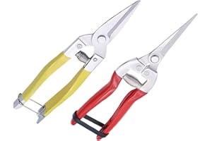 NUOOO Gartenschere Gartenschere Gartenschere Schere Micro-Tip Hand Gartenschere Clippers Blattschneider für Bonsai Pflanzen Trimmen Obst Gemüse Salat und Ernte Heckenschere