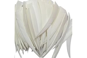 JIEXI HWYP Archery Fletches 5" turkey Feather Fletching Shield Shape Pack of 100