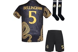 YSGTZY R. Madrid Bellingham #5 Special Dragon Edition Football Soccer Jersey/Shorts Socks Gift Set Youth Sizes
