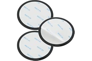 QTKSCEADLNCE 3 Piezas Adhesivo Doble Cara, 80MM Almohadillas Adhesivo Doble Cara Extrafuerte Salpicadero Coche Impermeable, Resistente al Calor Disques de Fixation Adhésifs para Automóvil Interior y Exterior